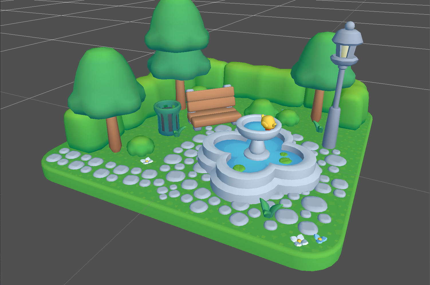 A pretty park diorama